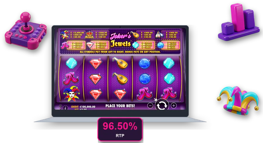 Joker's Jewels en pantalla con las cifras clave de esta sección