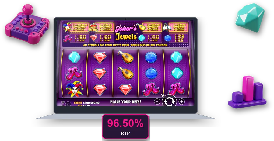 Joker's Jewels en pantalla con las cifras clave de esta sección