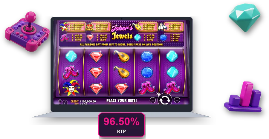 Joker's Jewels en pantalla con las cifras clave de esta sección