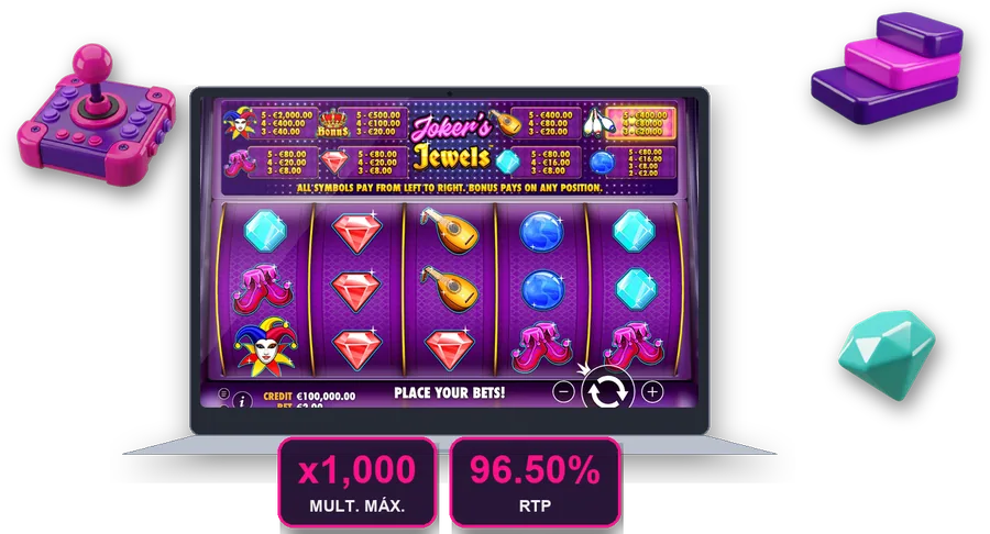 Joker's Jewels en pantalla con las cifras clave de esta sección